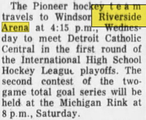 Riverside Arena - Feb 15 1966 Article